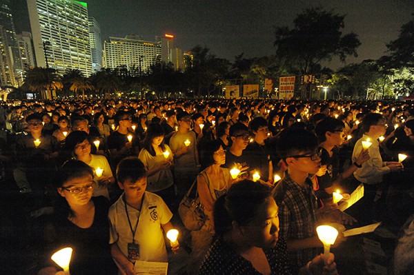 June 4 in Hong Kong, around 200,000 took part in 2013.