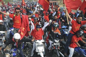 Demonstration in Cikarang, Bekasi district