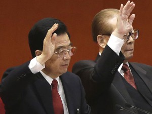 Former CCP leaders Hu Jintao and Jiang Zemin
