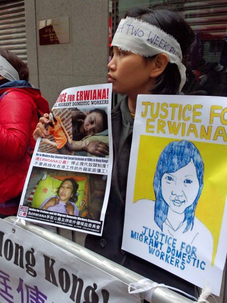 Migrant demo on 9 March demanded justice for Erwiana and all domestic workers