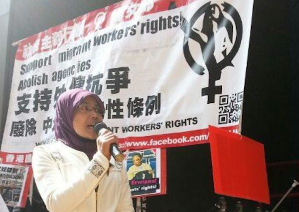 Campaigning for migrant workers' rights.