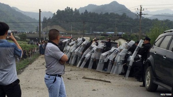 Martial Law in effect in the area of Yuhang.