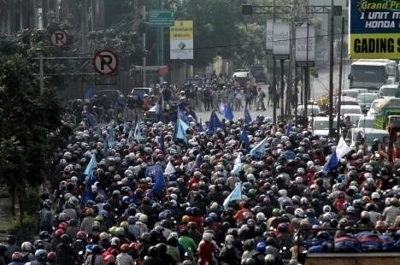 2 million workers in Indonesia went on strike in 2012