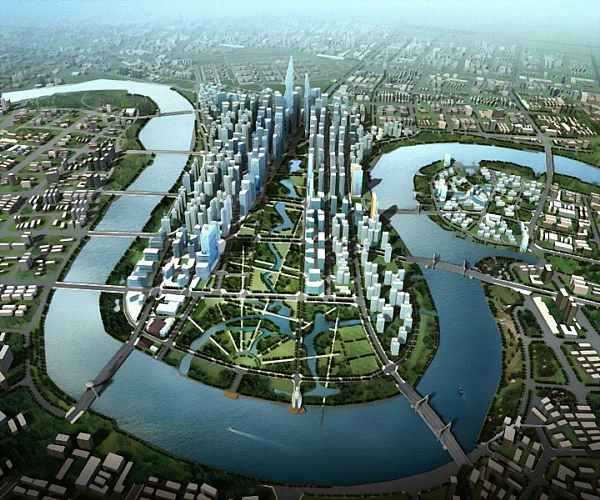 The city of Tianjin's 'Manhattan project' – a replica of New York's original.