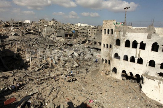Much of Gaza has been reduced to rubble by Israeli bombardments. 