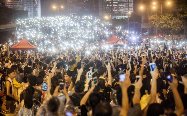 Mass protest at Admiralty.