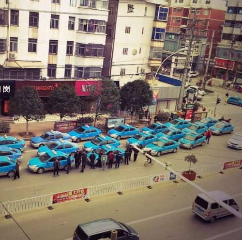 China taxi strikes2